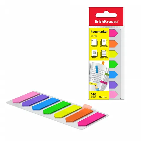 Erichkrause Index Arrows 'neon' 12x44 mm (140 sheets/7 colors) 31179