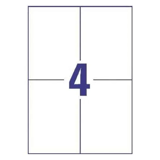 Tto White Economy Labels 105X148MM 105148