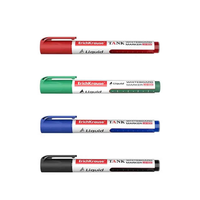 Erichkrause Whiteboard Markers with Liquid Ink LW-600 (4 Colors) 58362
