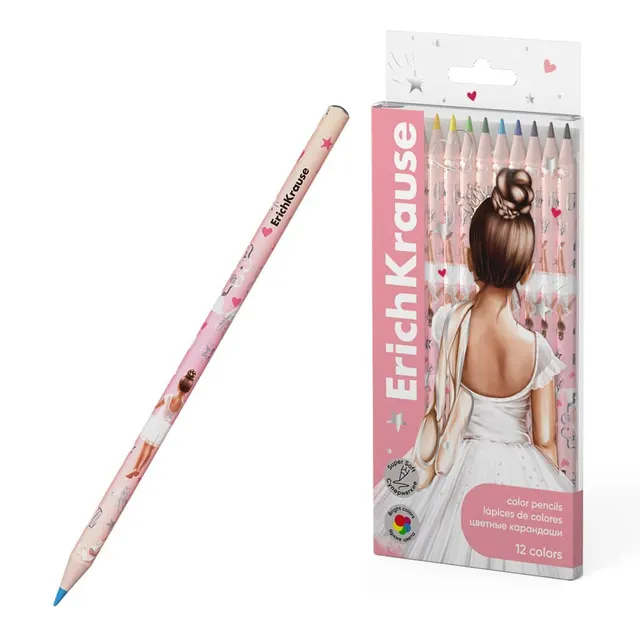 Erichkrause Color Pencils Pointes Ballerina (12 Colors) 61808