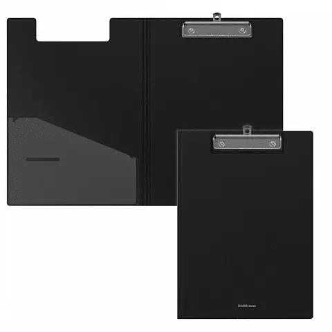 Erichkrause Clipboard with Cover (Double) A4 Black 45981