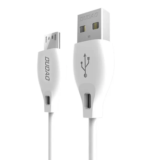 Dudao Cable Micro USB Cable 2.4A 2M White (L4M 2M White)