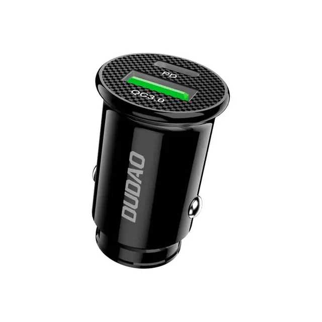 Dudao Fast USB + Type C Car Charger Black (R3PRO)