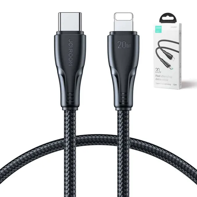 Joyroom Usb-C To Lightning Cable Braided 1.2M Black 30W S-A11