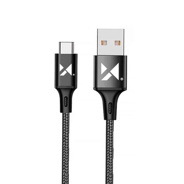 Wozinsky Cable USB to Type C 2 4A 2M Black WUC-C2B