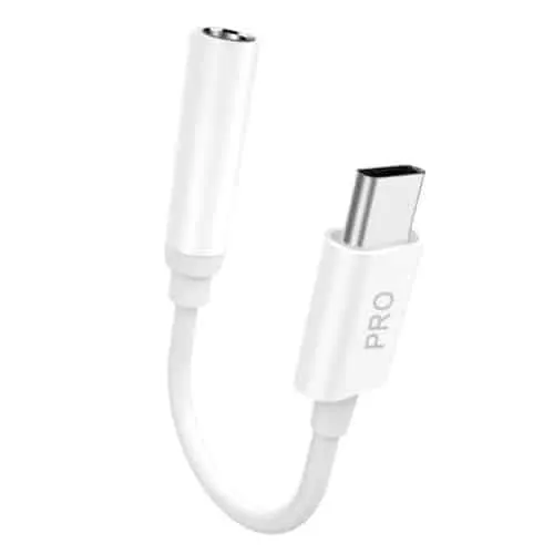 Dudao audio adapter Type C to 3.5mm mini jack white (L16CPro white)