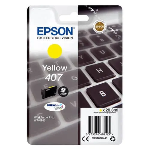 Epson Ink Cartridge 407 Yellow C13T07U440