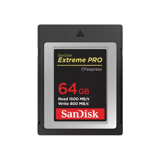 Sandisk Extreme Pro CFExpress 1500MB/s read, 800MB/s write, Type B , 64GB Lifetime warranty