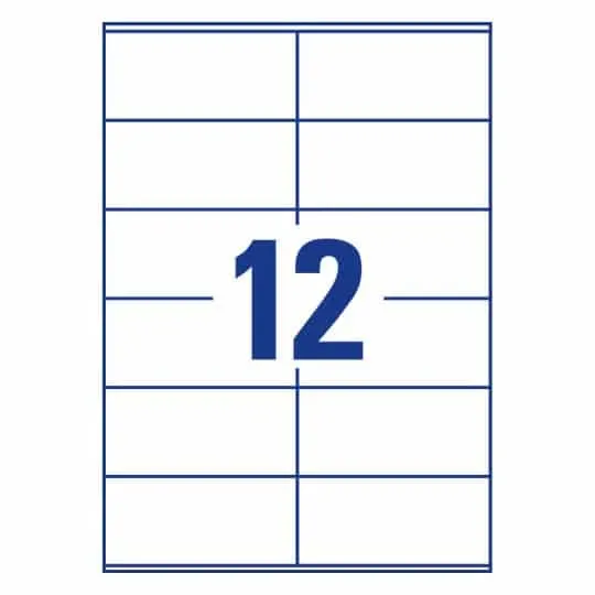 Tto White Economy Labels 105X48MM 105048