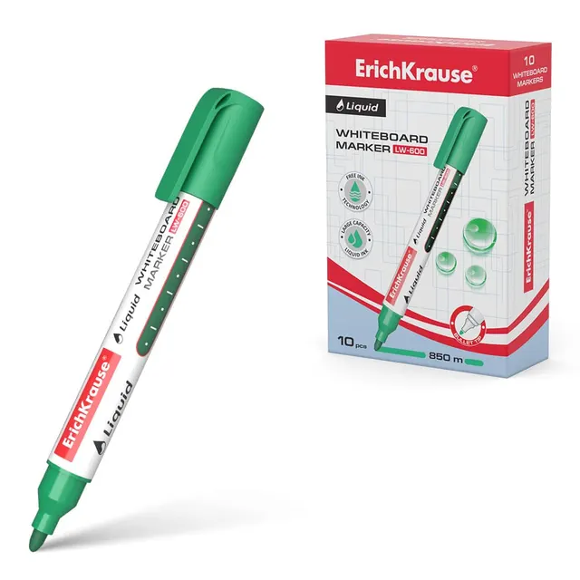 Erichkrause Whiteboard Marker with Liquid Ink LW-600 Green 56096