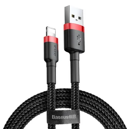 Baseus Cafule Braided USB to Lightning 3METERS BLK Red CATKLF-R91