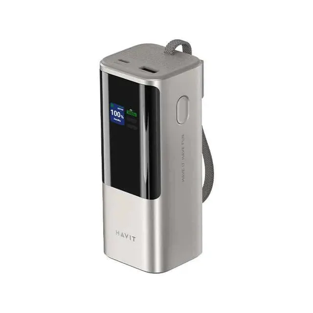 Havit Power Bank 20000mAh With Display, 148W & Usb-C Lanyard Cable PB38