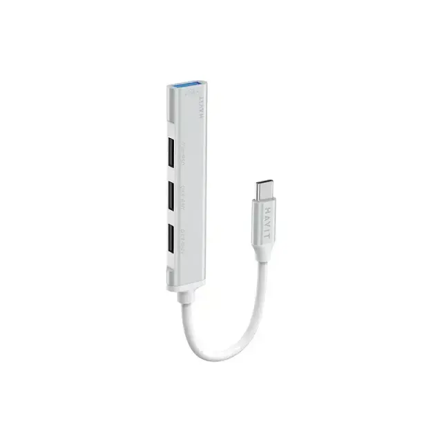 Havit Usb-C Hub 4 Ports 1 X USB 3.0 & 3xUSB 2.0 SILVERHB41