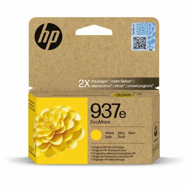 HP Ink Cartridge EvoMore 937e Yellow XL 4S6W8NE