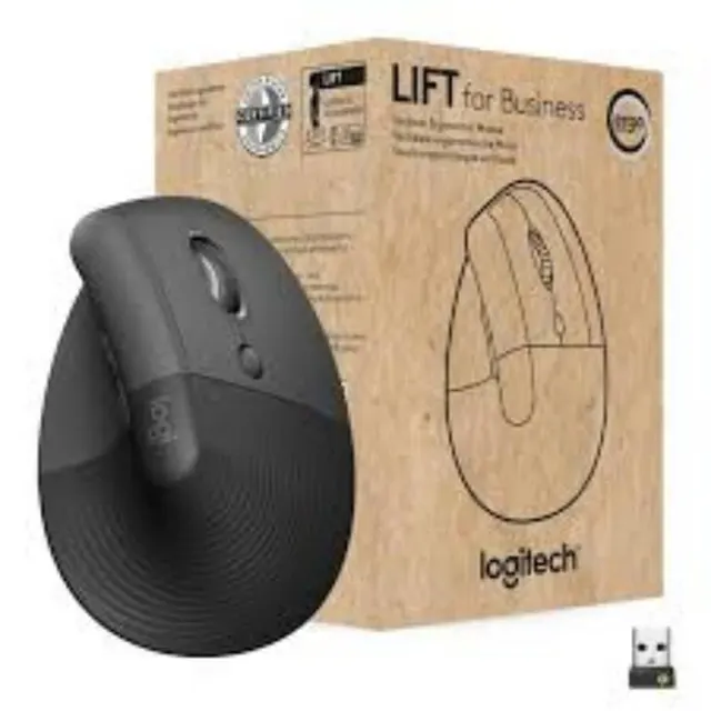 Logitech Lift Bluetooth Vertical Ergonomic Mouse for Business (910-006494)