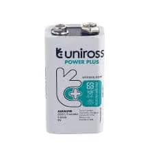Uniross Battery Alkaline PP3 9V Power Plus 40% Longer Battery