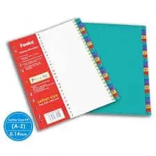 B/R-Foska PVC Dividers A4 A-Z 433174 Coloured