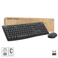 Logitech Wireless/Bluetooth Silent Keyboard & Mouse MK370 Us (920-012077)