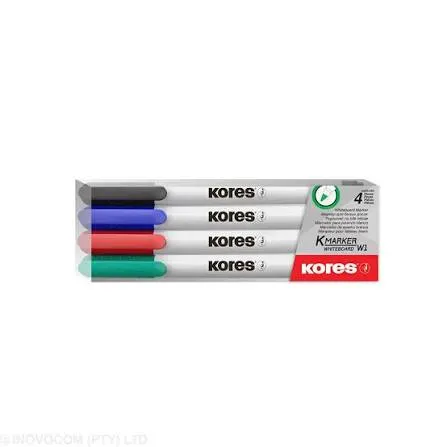 Kores Whiteboard Slim Markers 4 Coulours 22840