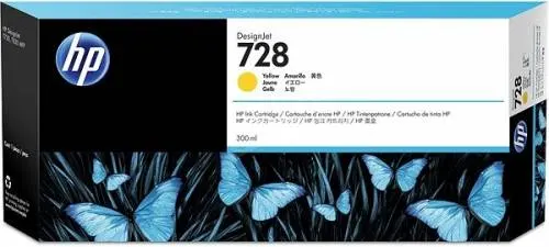 HP Ink Cartridge 728XXL Yellow 300ML