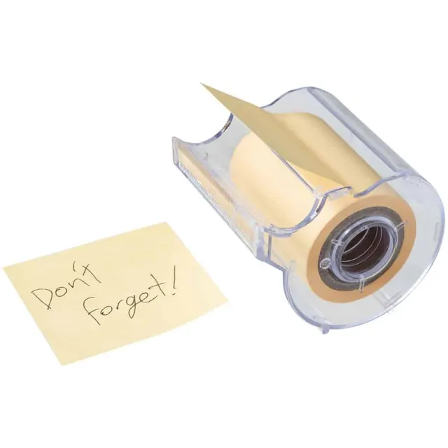 Rolly Stick Note Yellow Paper W/Dispenser SN7104