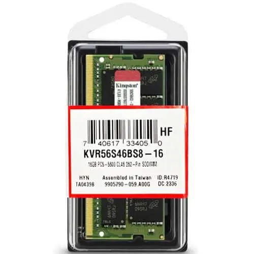 Kingston 16GB 5600MT DDR5 Sodimm KVR56S46BS8-16 for Laptop