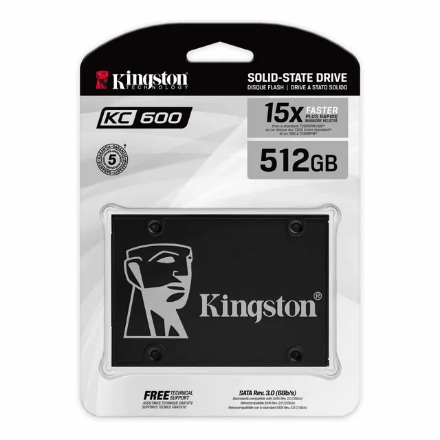 Kingston KC600/SOLID State DRIVE/ENCRYPTED/512 GB Internal 2.5" Sata 6GB/S 256-BIT