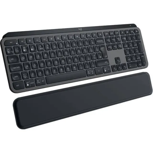 Logitech Keyboard MX Keys S Graphite Black UK with Palm Rest (920-011586)