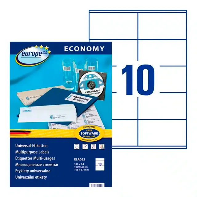 Economy/Avery Labels 105X57MM ELA022