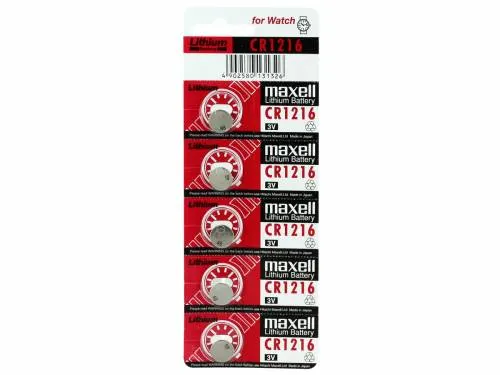 Maxell Battery 3V CR-1216 B5/N(5PCS Card Pack)