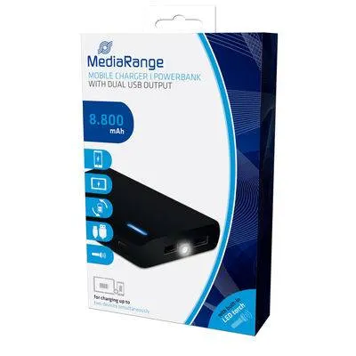 Mediarange Power Bank 8800mAh with Built in Torch MR752