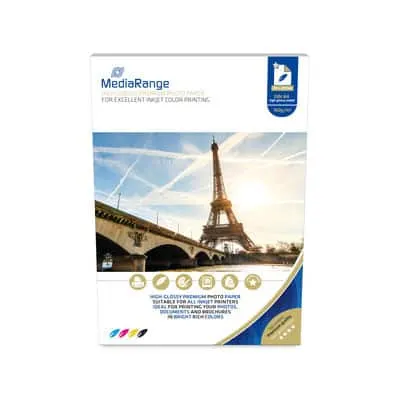 Mediarange Premium Glossy Photo Paper 160GR A4 100SHEETS MRINK105
