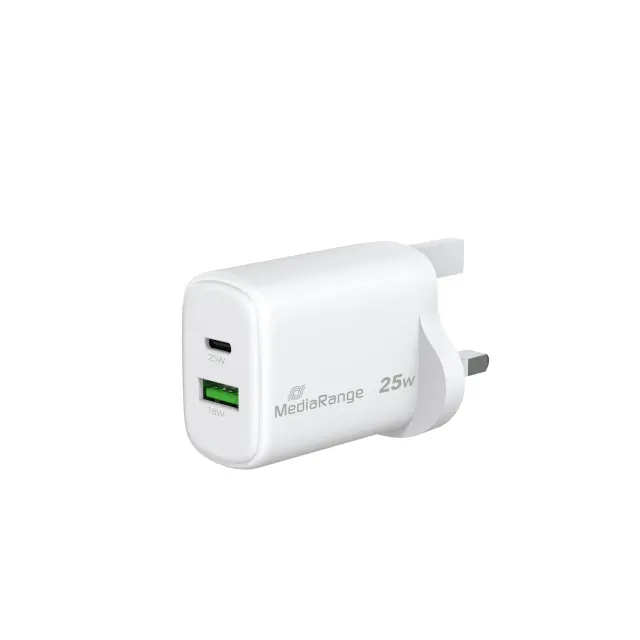 Mediarange 25W Fast Charge Usb-C & Usb-A MRMA112-UK