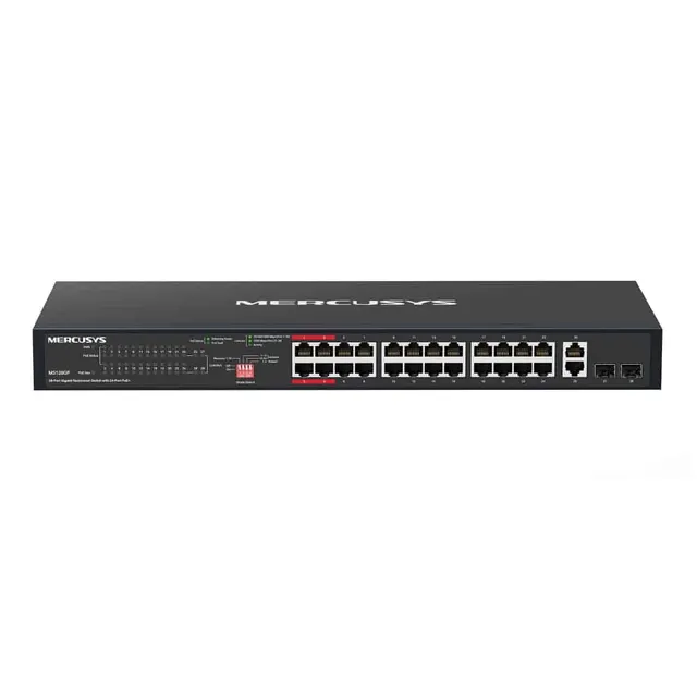 Mercusys 28-Port Gigabit Rackmount Switch with 24-Port POE+ - MS128GP