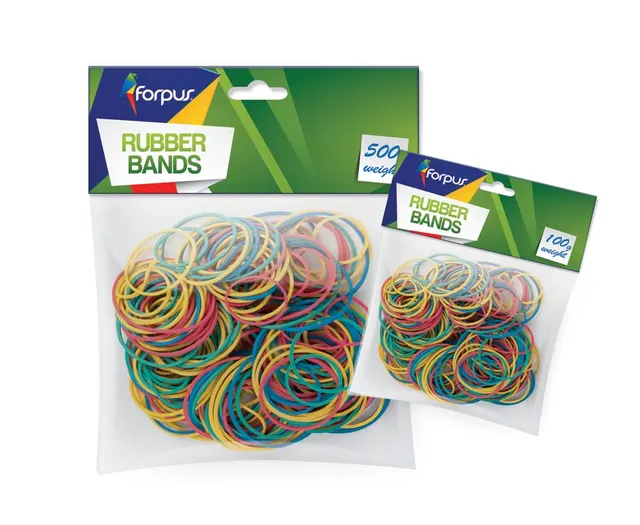 Forpus Rubber Bands Colour 100G FO80105