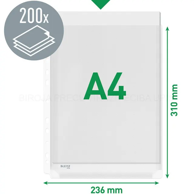 Leitz PVC Pockets A4 Maxi Expanding (for 200P) 5 pcs 4756-03