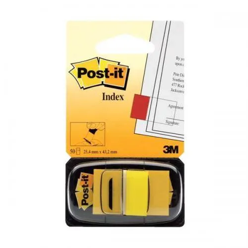 Post-It Index Flags 3M 680-5 Yellow