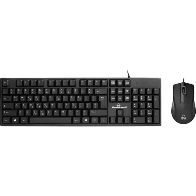 Powertech Wired Keyboard + Mouse 1000dp Greek