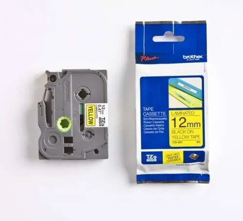 Brother Tape 12MM Black On Yellow TZ-631
