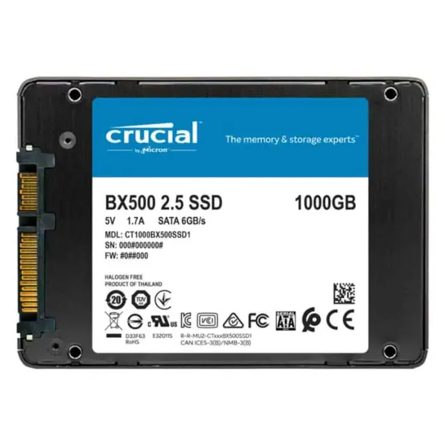 Crucial SSD 1TB BX500 540/500 CT1000BX500SSD1