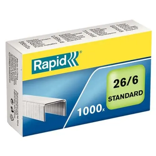 Rapid Staples 26/6 P1000-SLV
