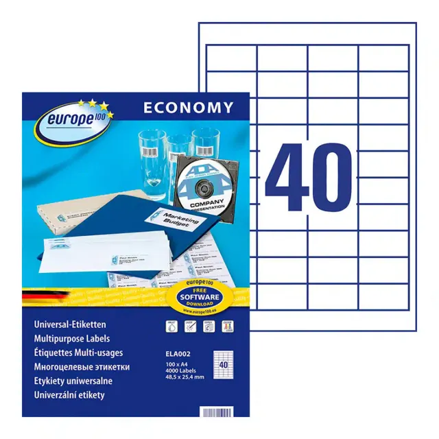 Economy/Avery Labels 48.5X25.4MM ELA002