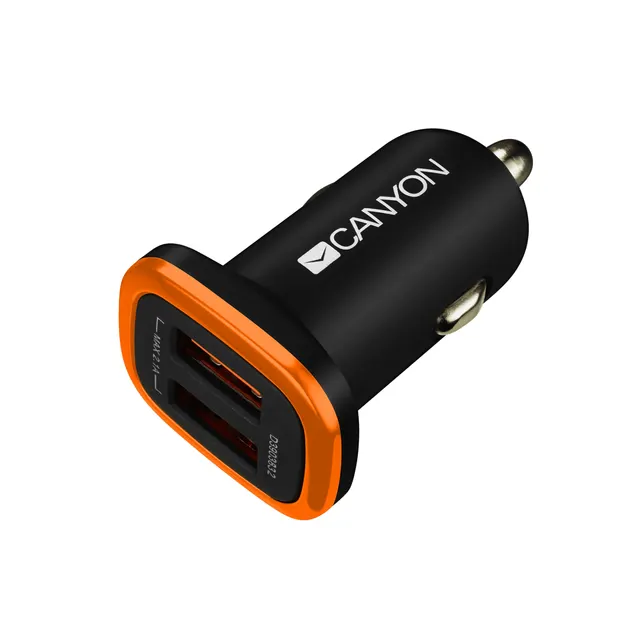 Canyon USB Universal Car Charger With Protection, 2.1A CNE-CCA02B