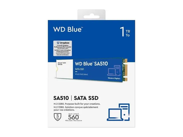 Western Digital SSD SA510 1TB Blue WDS100T3B0B