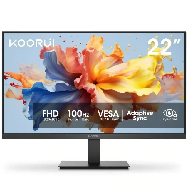 Koorui Monitor 21.5" FHD 100Hz Vga/Hdmi 3YW E2212F