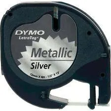 Dymo Tape 12MMX4M Silver 91208