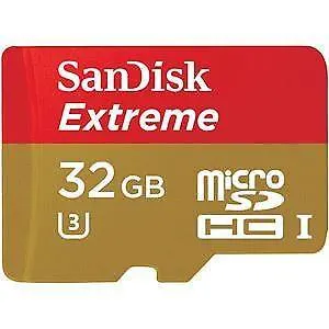 Sandisk Extreme microSDHC 32GB + SD Adapter for Action Sports Cameras - 100MB/s
