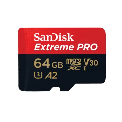 Sandisk Extreme Pro microSDXC 64GB + SD Adapter + Rescue Pro Deluxe 170MB/s A2