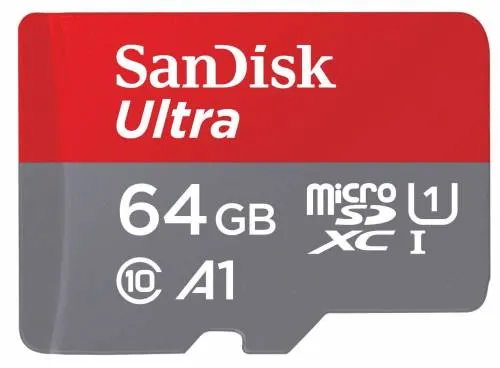 Sandisk Ultra Android microSDXC 64GB + SD Adapter + Memory Zone App 120MB/s A1 Class10 Uhs-I