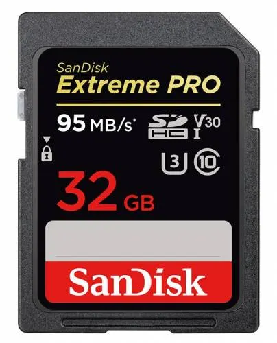Sandisk Extreme Pro SDHC 32GB - 95MB/s V30 Uhs-I U3